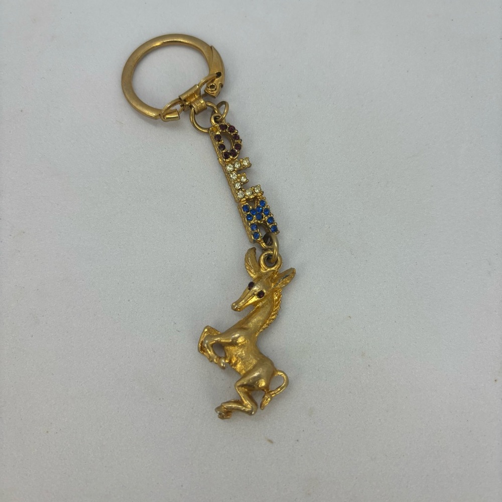 Vintage Democratic Party key-chain/rhinestones & donkey